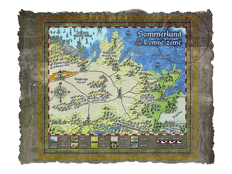 Mapa Sommerlundu a Temných zemí