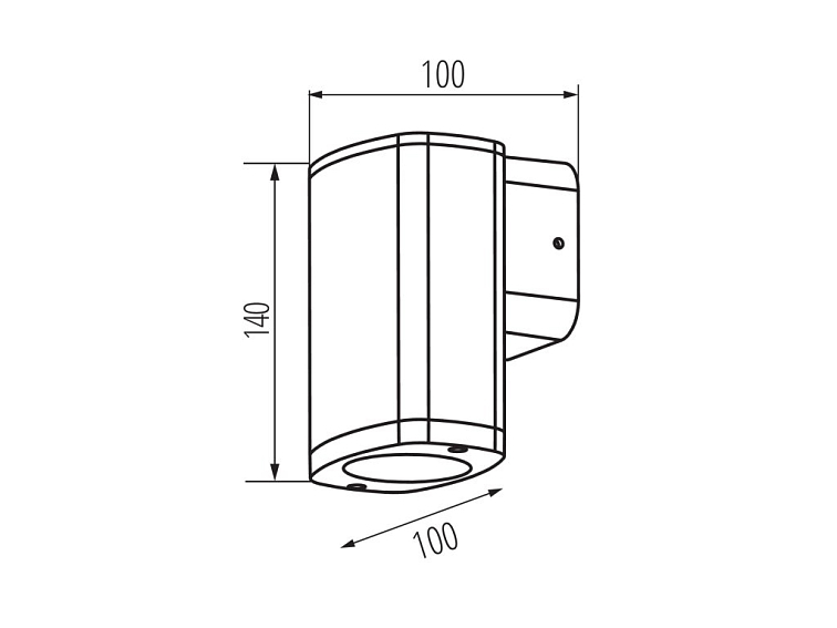 ZEVI EL 1GU10 B Fasádní svítidlo
