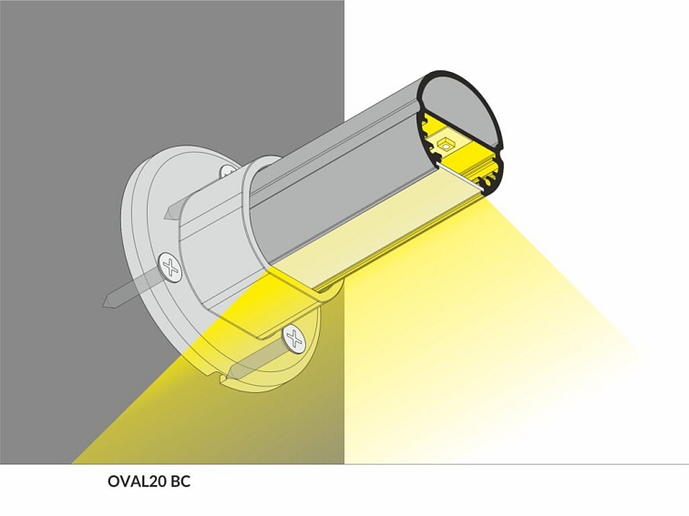 Profil WIRELI OVAL20 BC/ stříbrný elox, 2m (metráž)