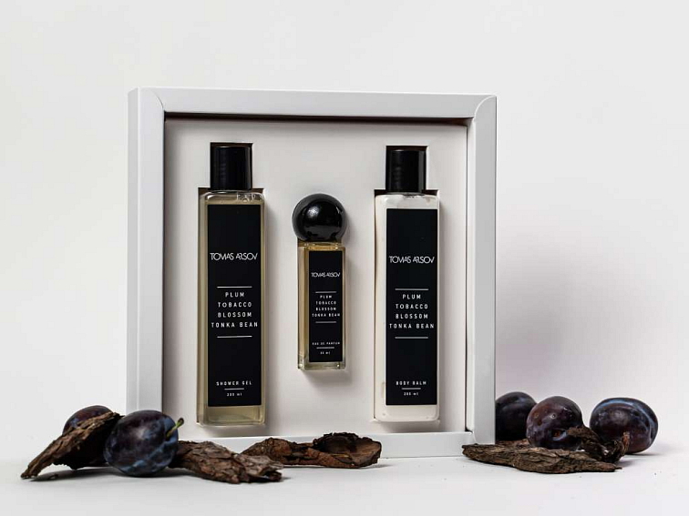 Dárková kazeta TOMAS ARSOV PLUM TOBACCO Parfém + Sprchový gel + Body lotion unisex