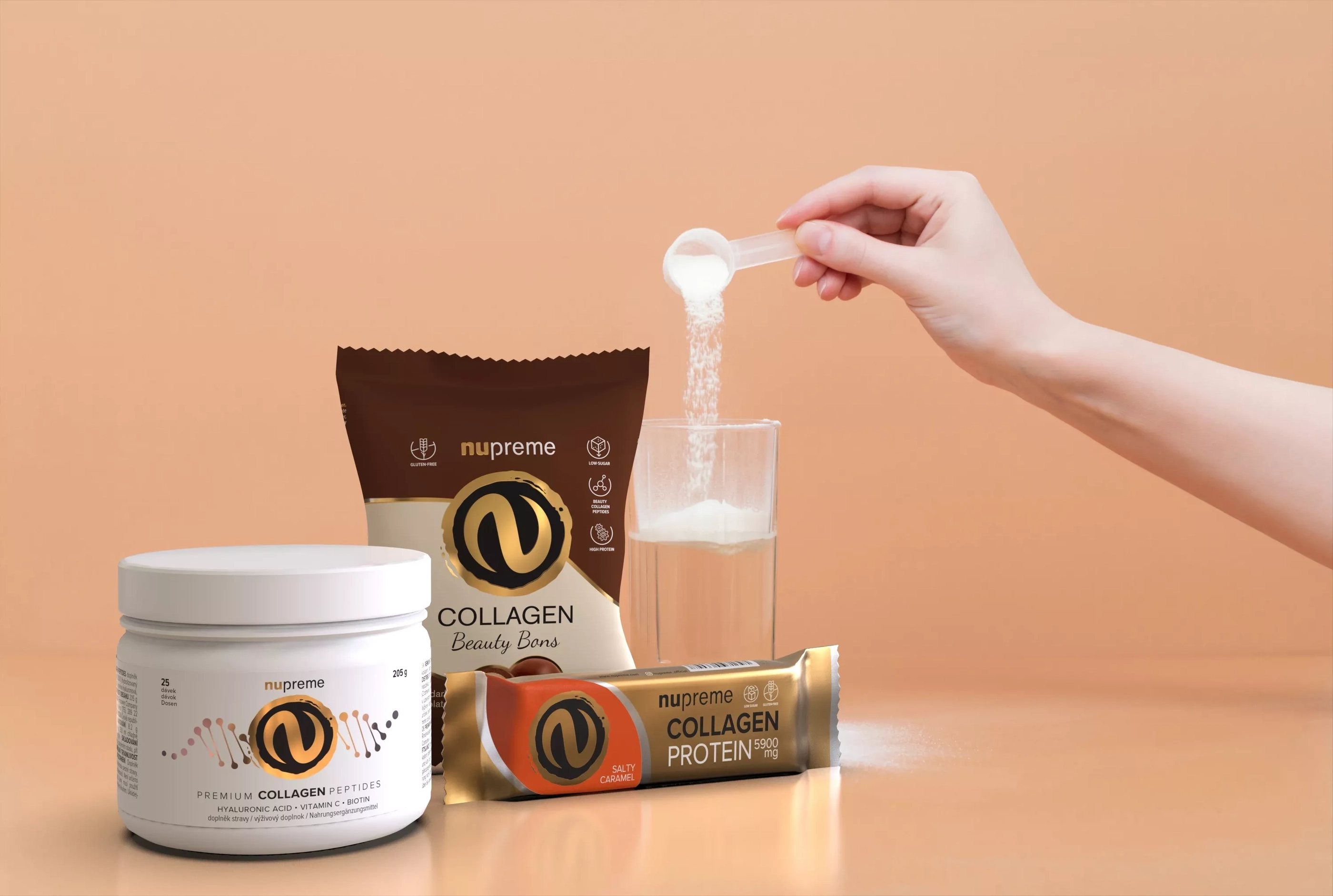 Proteinová tyčinka s kolagenem kokos/karamel 50g NUPREME