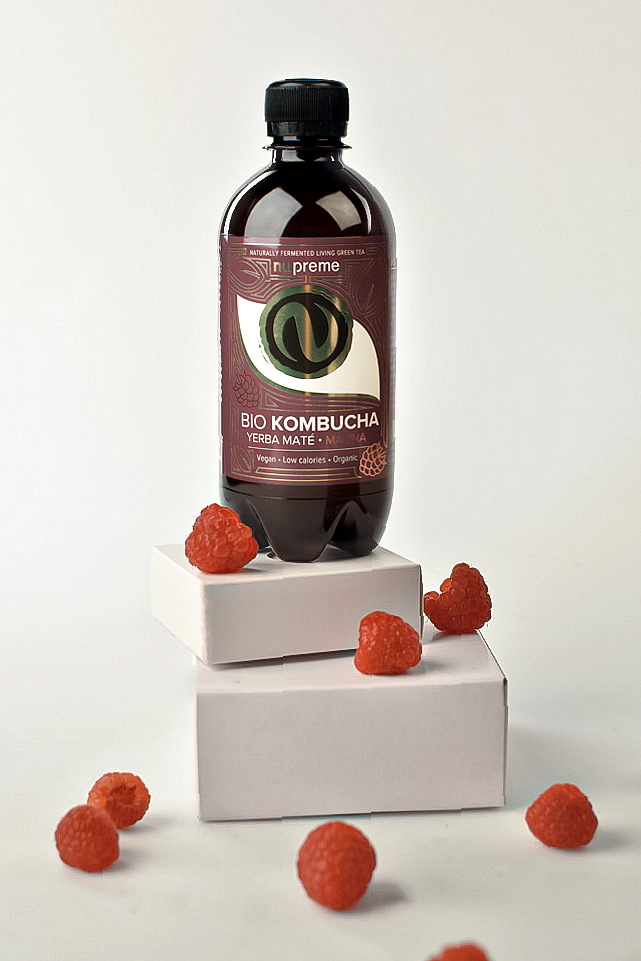 Kombucha Yerba Maté malina 400 ml BIO NUPREME
