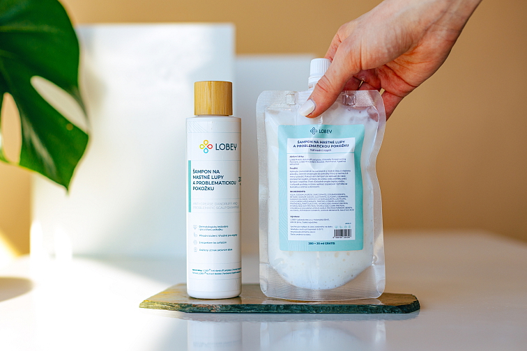 Náhradní náplň Šampon na mastné lupy a problematickou pokožku 200 ml + 20 ml GRATiS