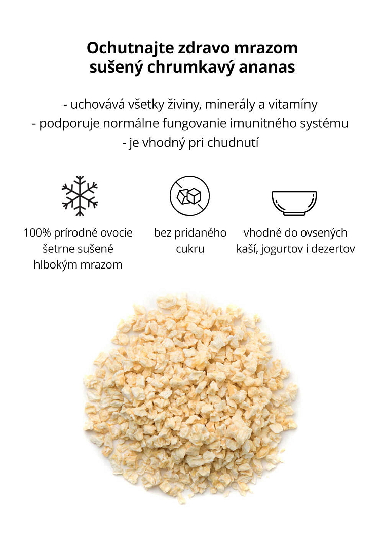 VENIRA lyofilizovaný ananás