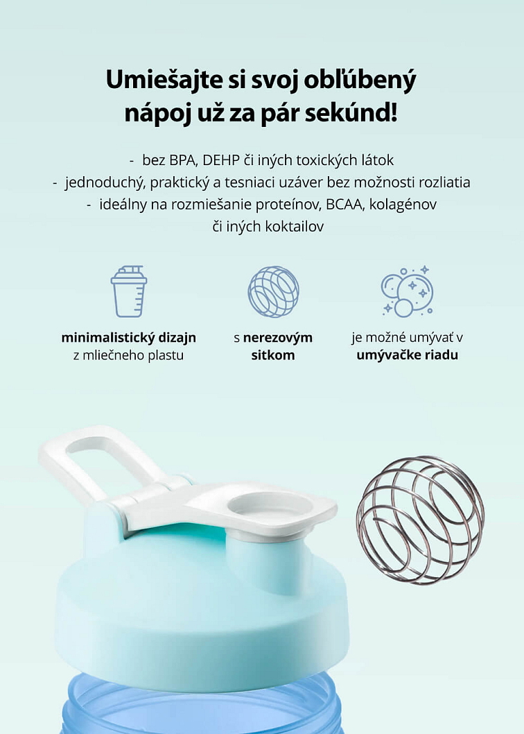 VENIRA shaker PRO s pútkom, mintový