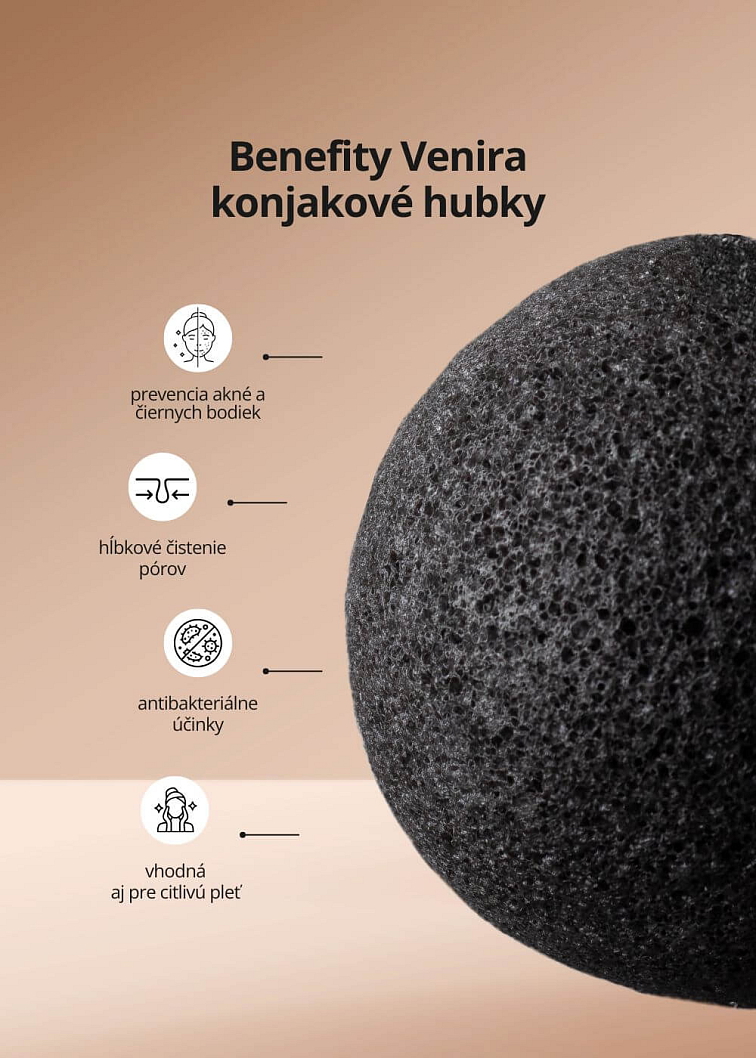 VENIRA konjaková hubka na mastnú a aknóznu pleť