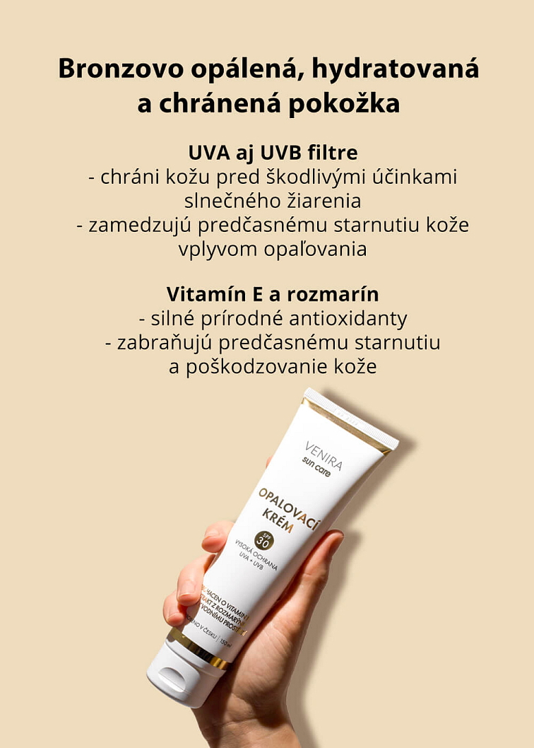 VENIRA opaľovací krém, SPF 30