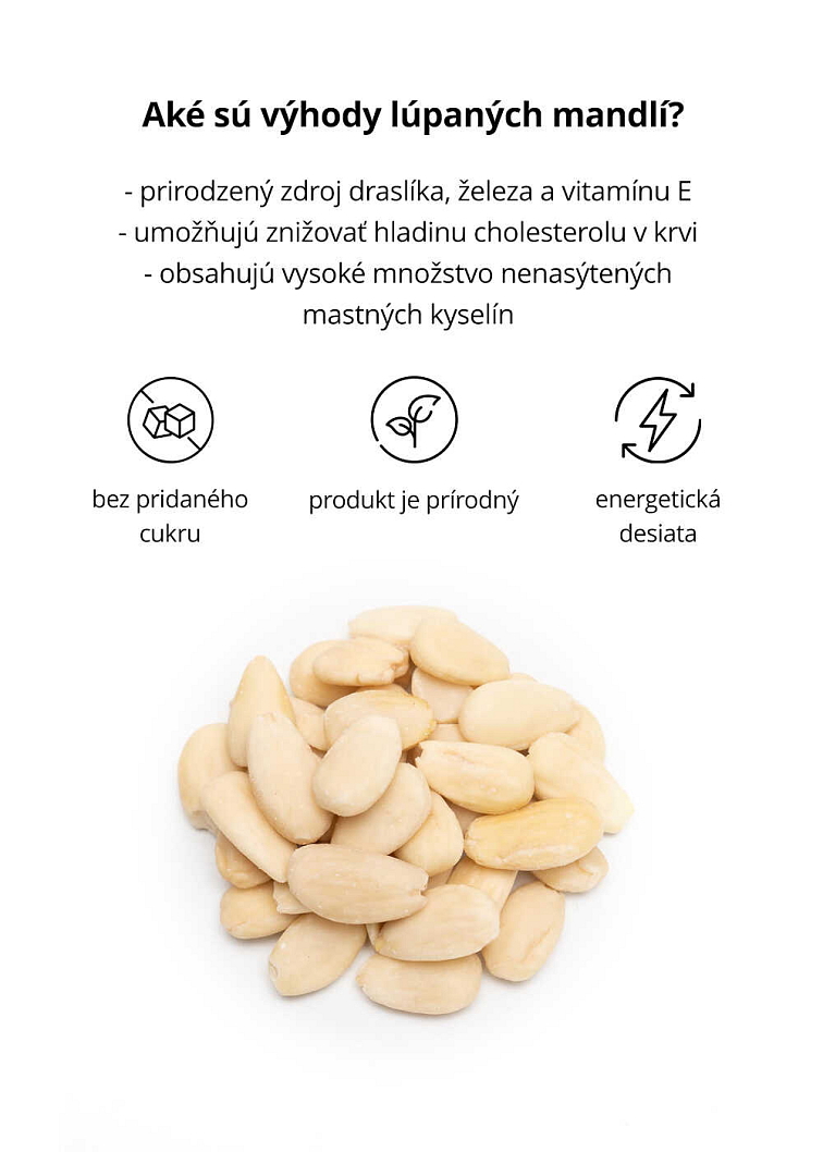 VENIRA mandle natural lúpané