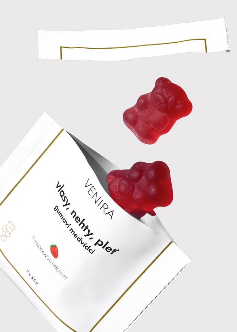 VENIRA gumové medvedíky pre vlasy, nechty a pleť - vzorka