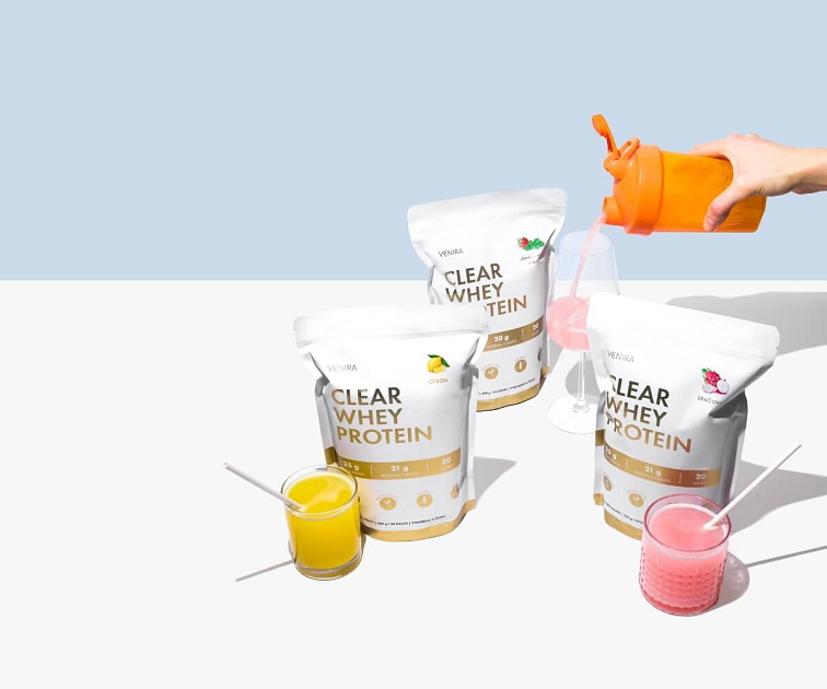 clear whey proteín venira