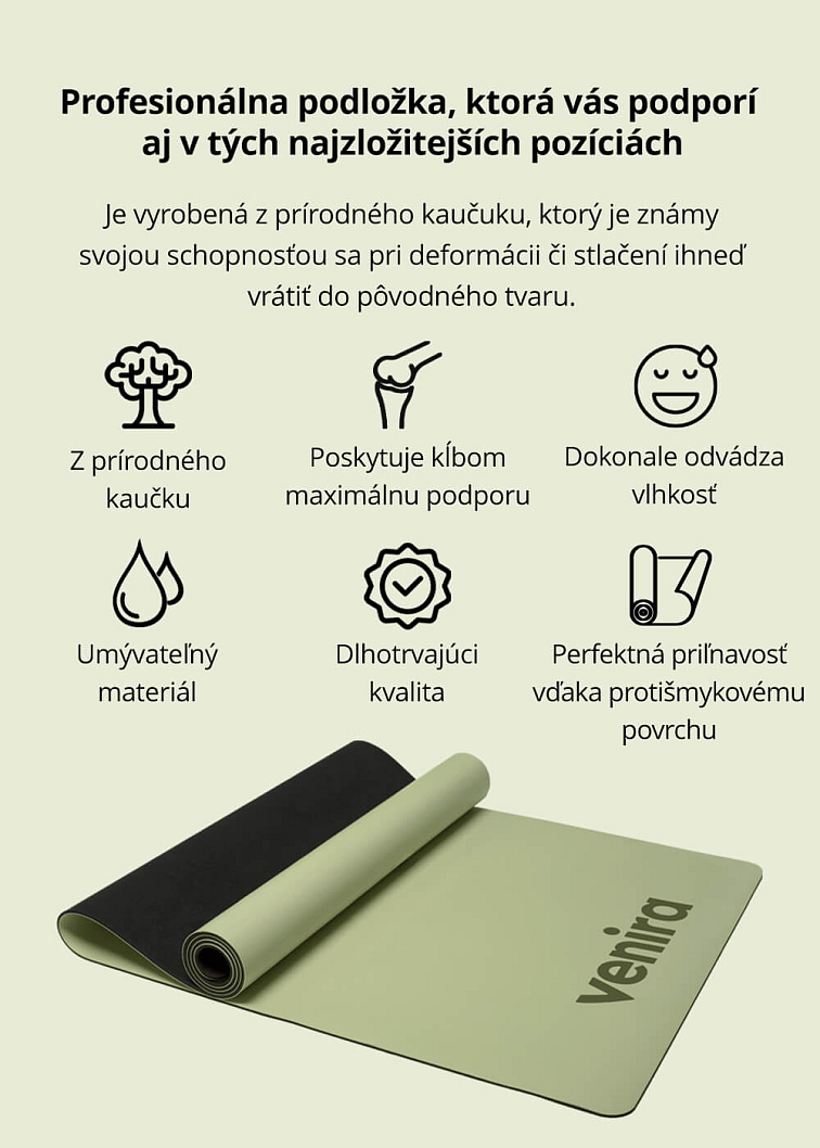 VENIRA podložka na cvičenie YOGA MAT