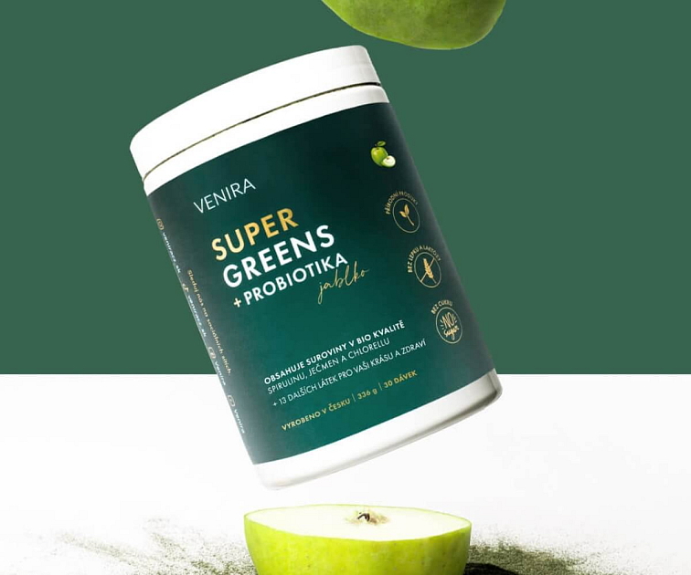 Super greens s příchutí jablka