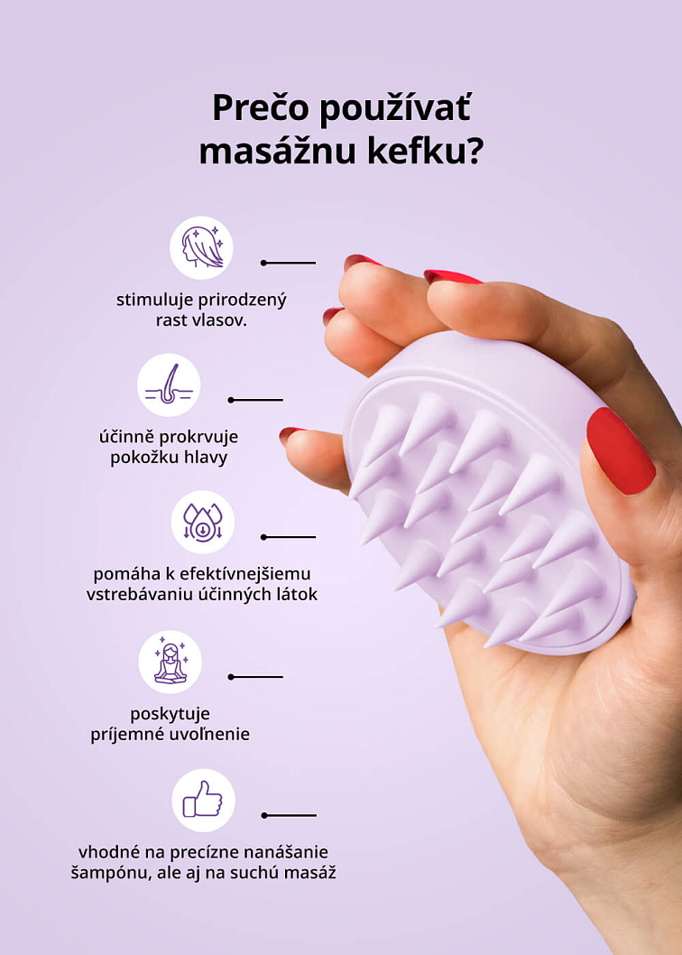 VENIRA stimulujúca masážna kefa pre vlasovú pokožku