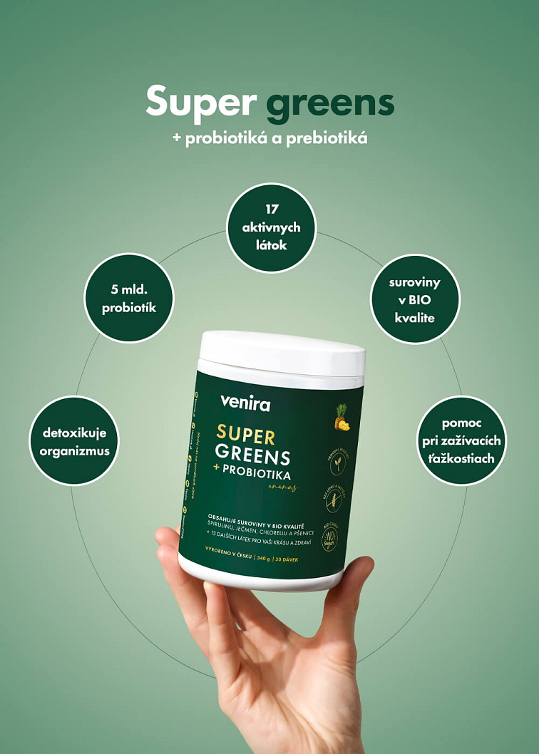 VENIRA super greens + probiotiká