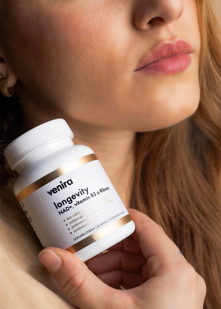 VENIRA longevity - NAD+, vitamín B3 a ribóza
