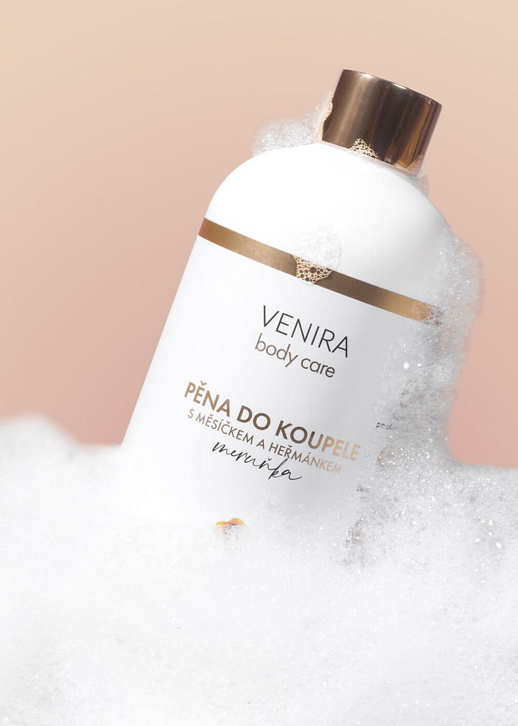 VENIRA pena do kúpeľa s nechtíkom a harmančekom