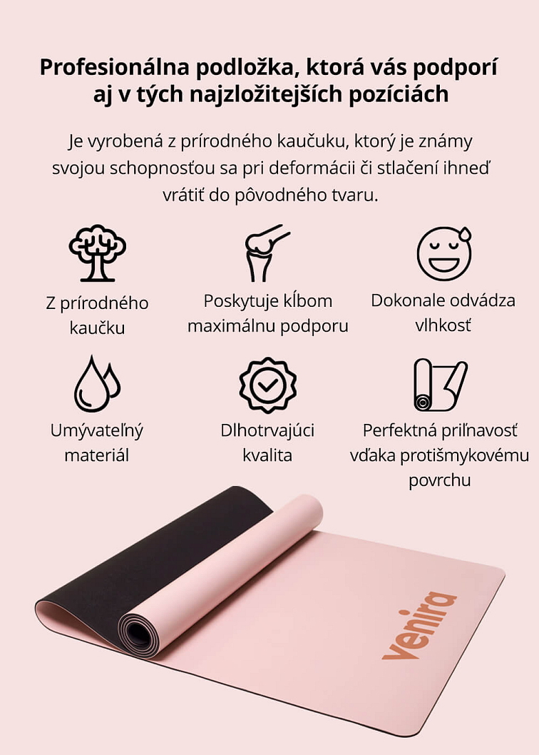 VENIRA podložka na cvičenie YOGA MAT