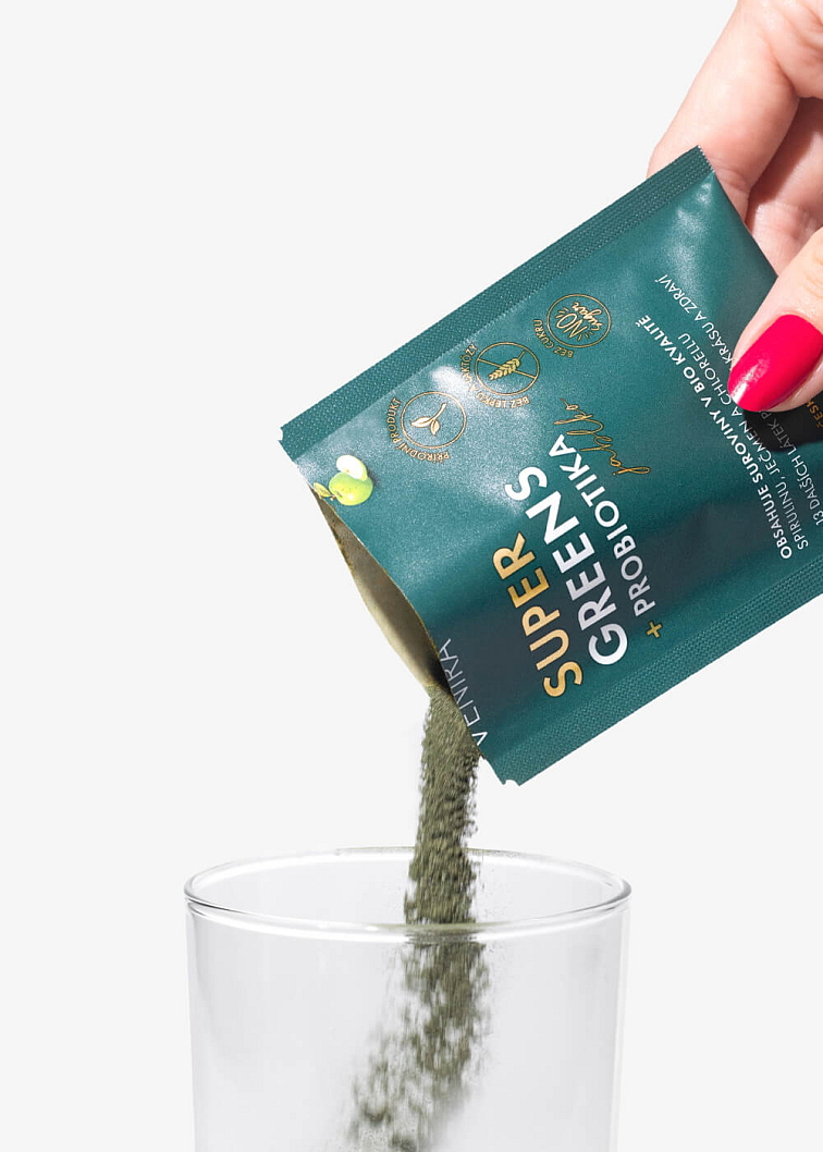 VENIRA super greens + probiotiká - vzorka