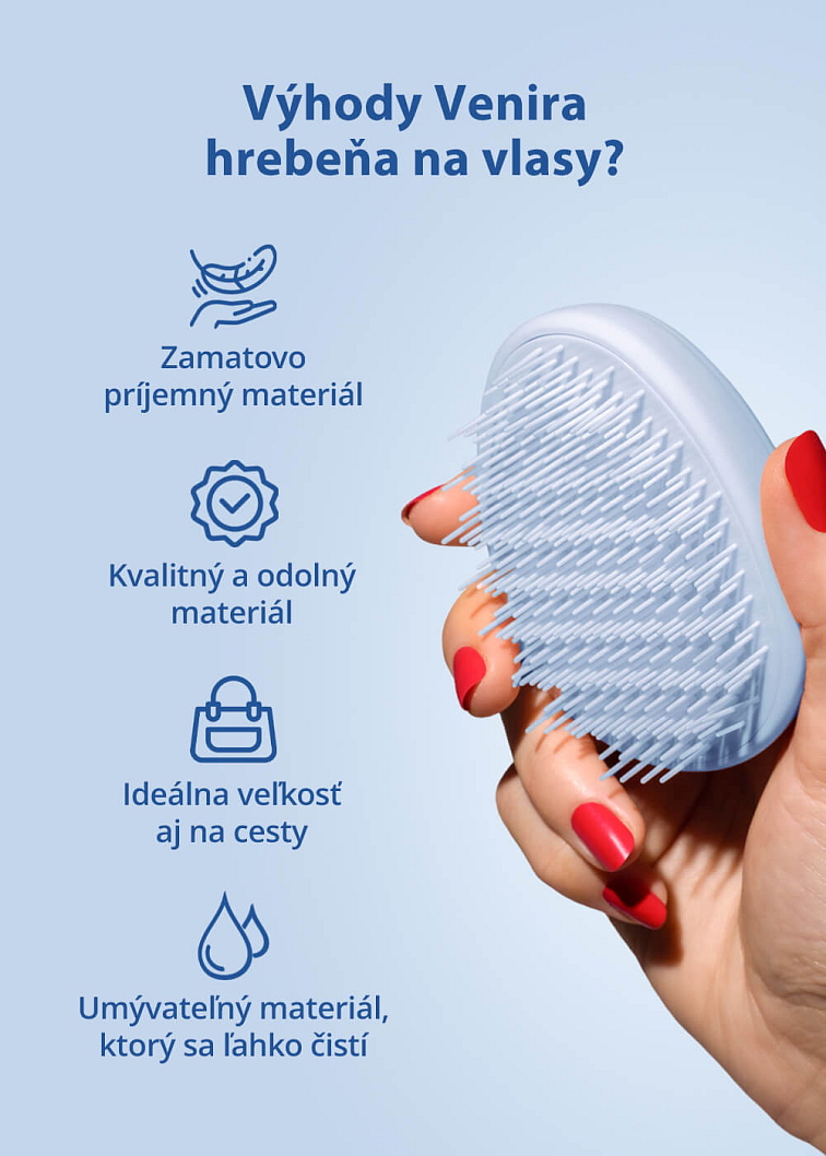 VENIRA hrebeň na vlasy