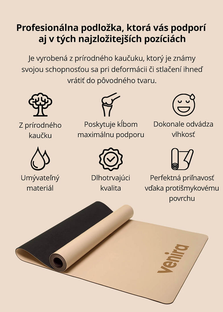 VENIRA podložka na cvičenie YOGA MAT