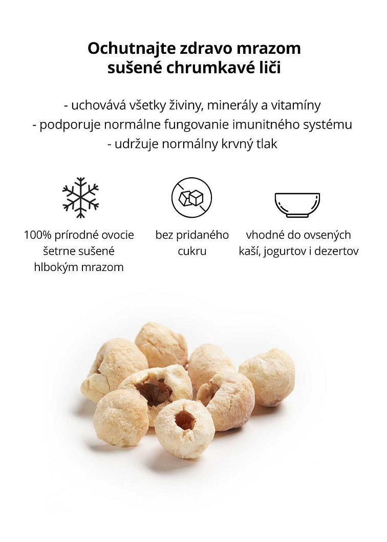 VENIRA lyofilizované liči