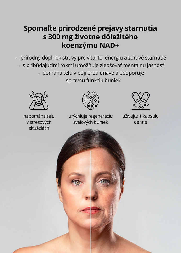 VENIRA longevity - NAD+, vitamín B3 a ribóza