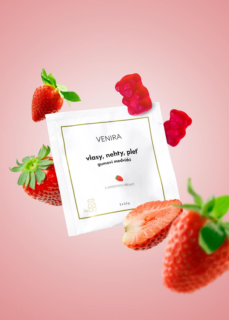 VENIRA gumové medvedíky pre vlasy, nechty a pleť - vzorka