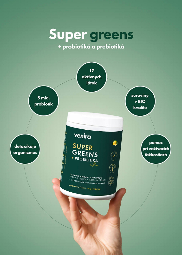 VENIRA super greens + probiotiká
