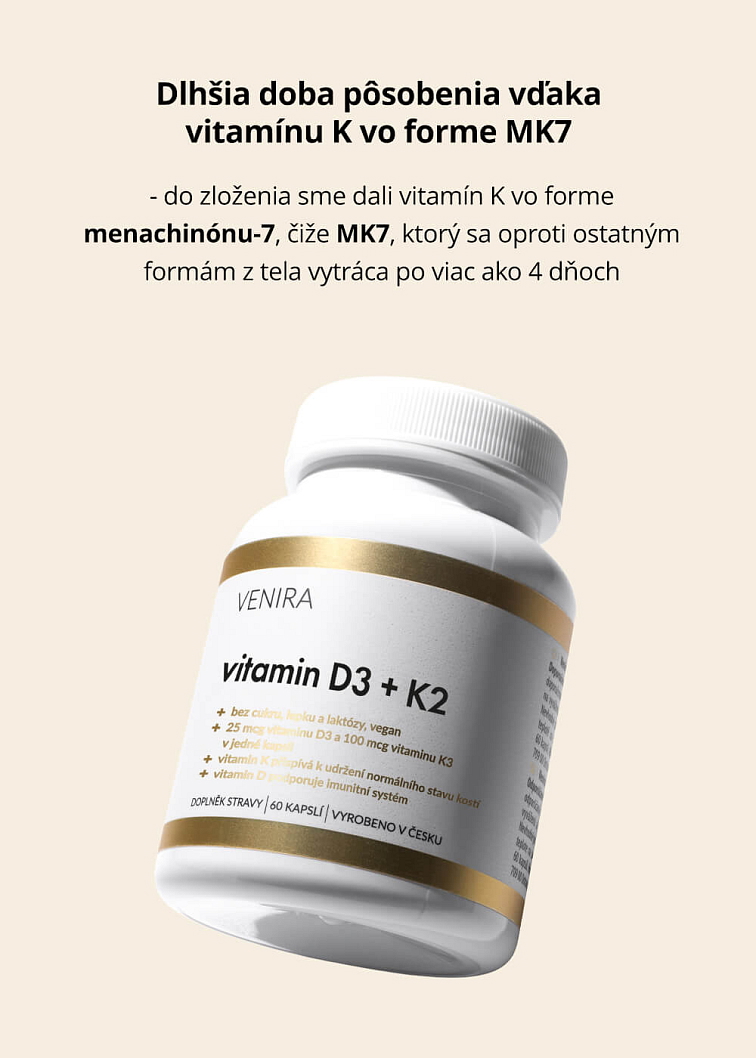 VENIRA vitamín D3 + K2
