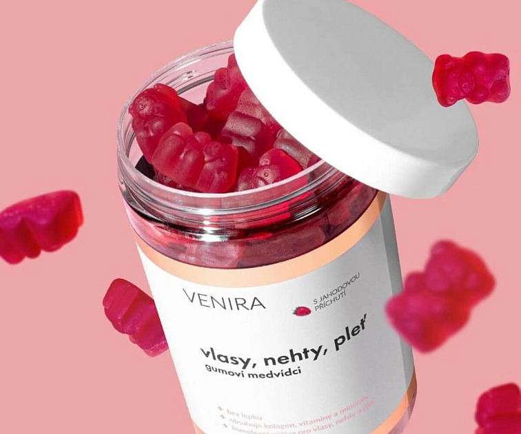 gumové medvedíky pre vlasy, nechty a pleť