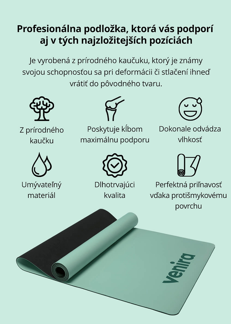 VENIRA podložka na cvičenie YOGA MAT