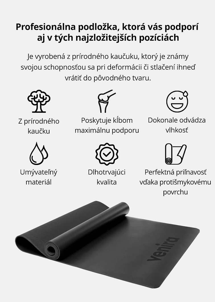 VENIRA podložka na cvičenie YOGA MAT