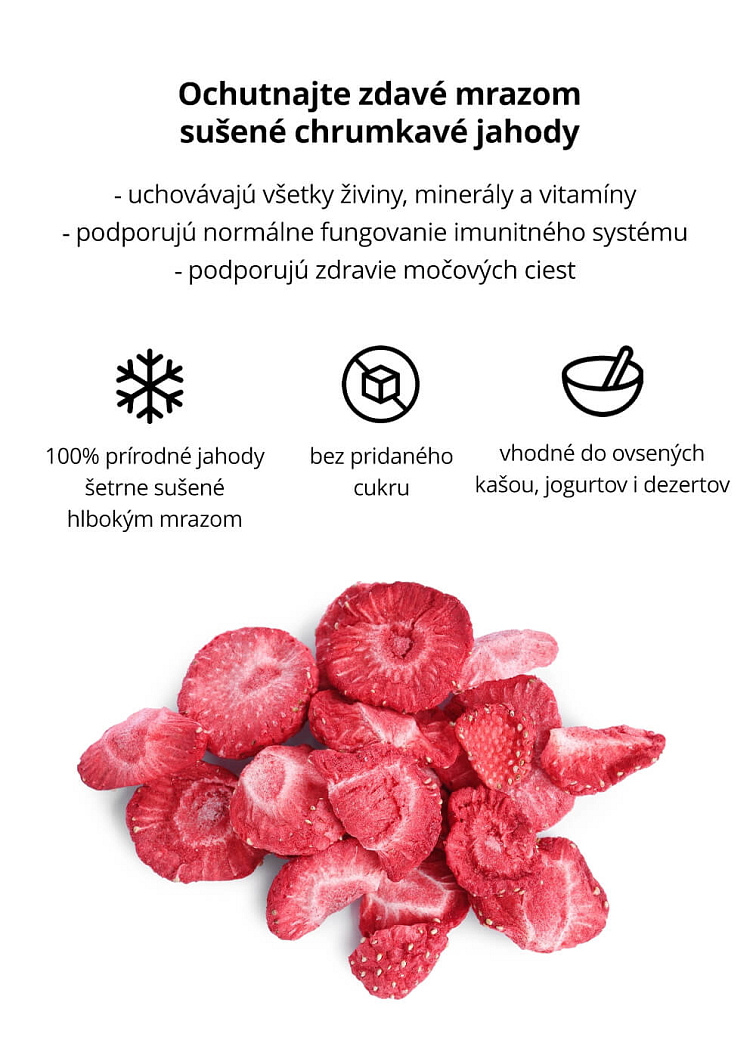 VENIRA lyofilizované jahody - plátky