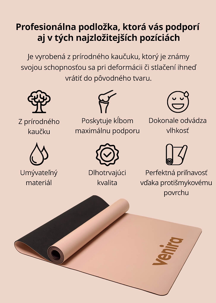 VENIRA podložka na cvičenie YOGA MAT