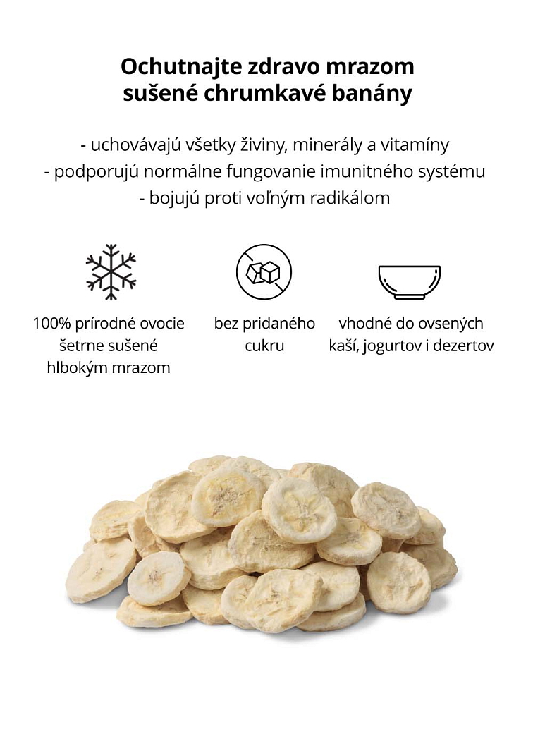 VENIRA lyofilizovaný banán