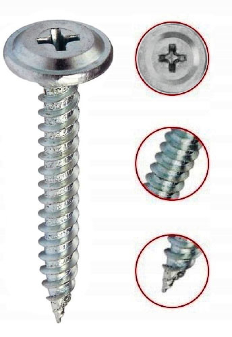 Univerzálne samozávrtné skrutky do kovu, dreva a PVC