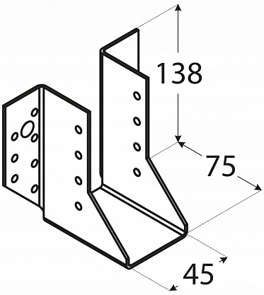 40x75x138x2,0 mm - Trámová papuča vonkajšia, WB9