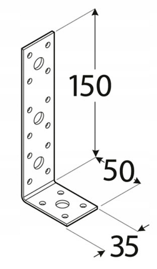 50x105x35x2,5mm Úholník spojovací KL3