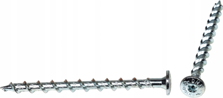 Detailný záber na hrubý a hlboký závit skrutky GT, navrhnutý pre maximálnu únosnosť v pórobetóne