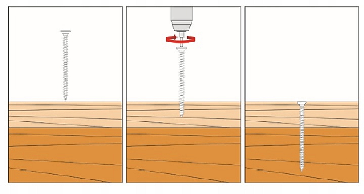 PZ 3.5x20mm - Vruty / Skrutky do dreva so zápustnou hlavou
