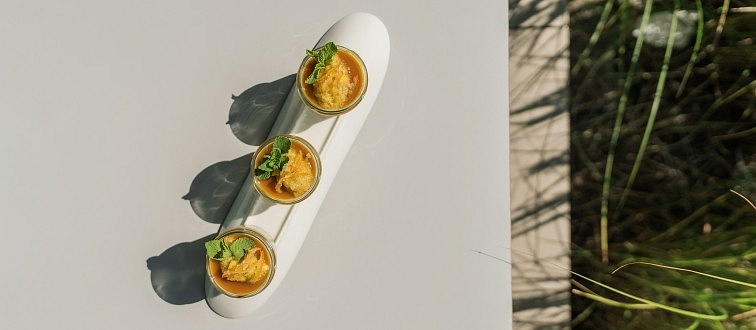 Vanilková Panna Cotta s mangovým pyré