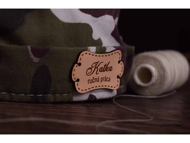 Kožený štítok kostička