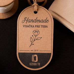 Papierová visačka ovál