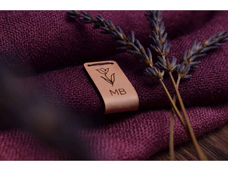 Kožený štítok úzky 1 cm