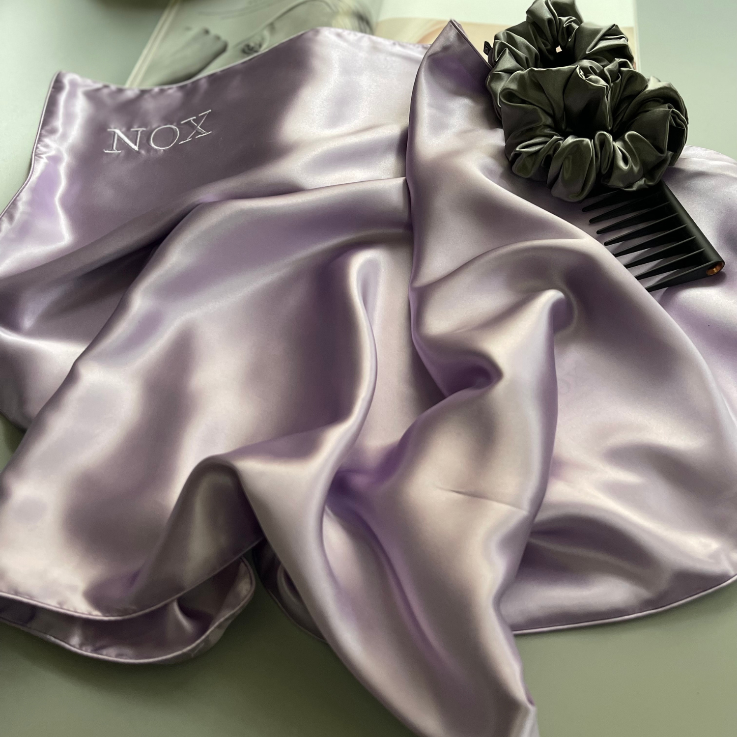 100% hedvábný povlak na polštář NOX® ŠEŘÍKOVÁ LILA - NA ZIP
