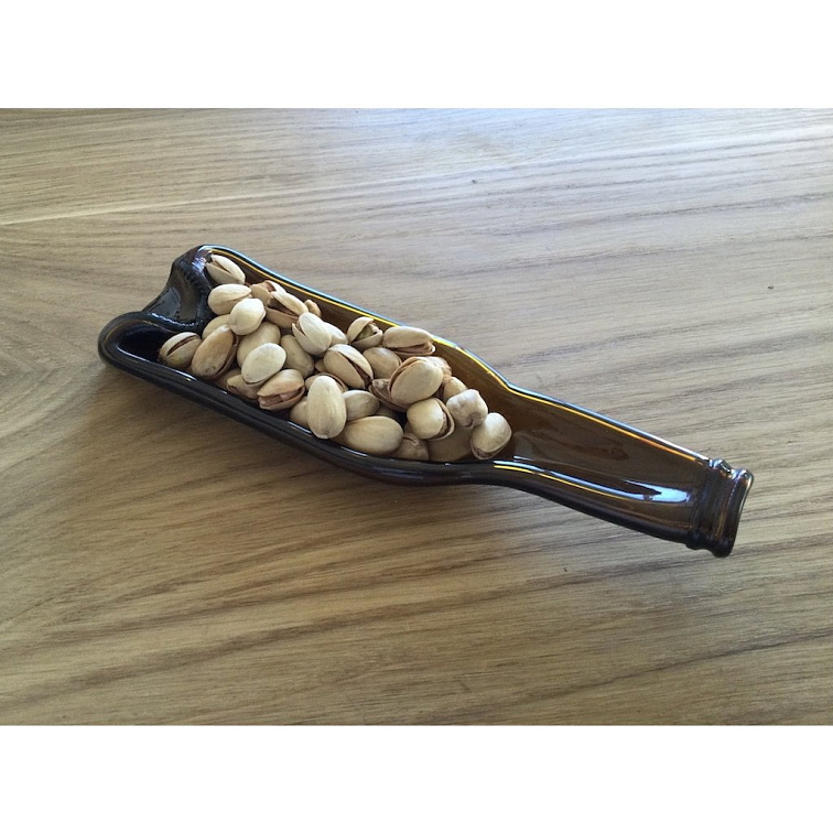 Miska z pivní láhve hnědá menší