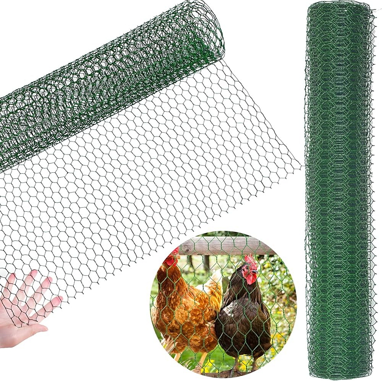 Chovatelské šestihranné pletivo poplastované (Zn + PVC) - oko 13 mm 1000 mm
