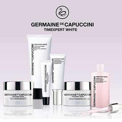 Germaine de Capuccini Timexpert White Set – pleťový krém na pigmentové skvrny SPF20 50 ml + noční pleťové sérum 15 ml + odličovač 125 ml