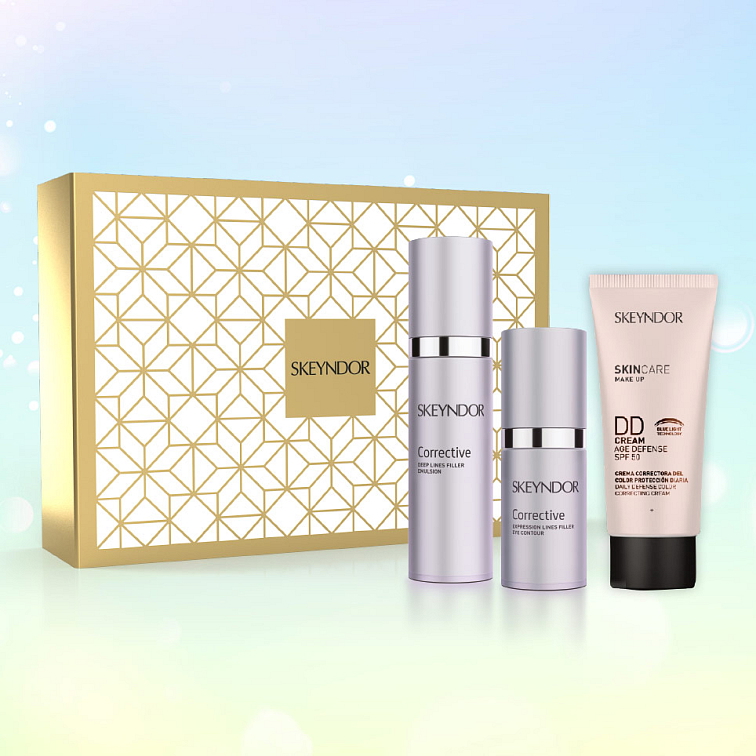 Skeyndor Corrective Set - emulze pro normální a smíšenou pleť 50 ml + oční krém 15 ml + DD krém 01 40 ml