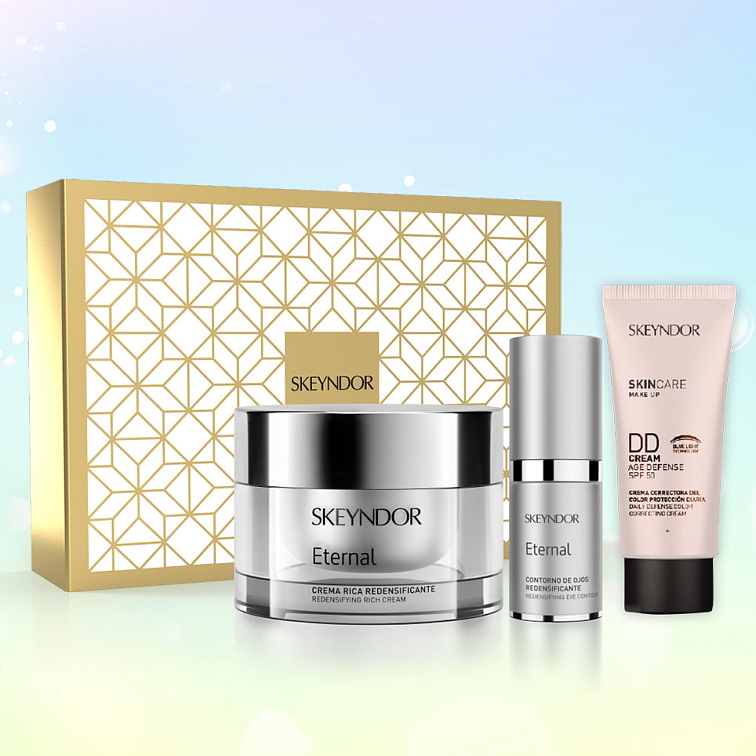 Skeyndor Eternal Set - krém proti vráskám pro suchou pleť 50 ml + oční krém 15 ml + DD krém 01 40 ml